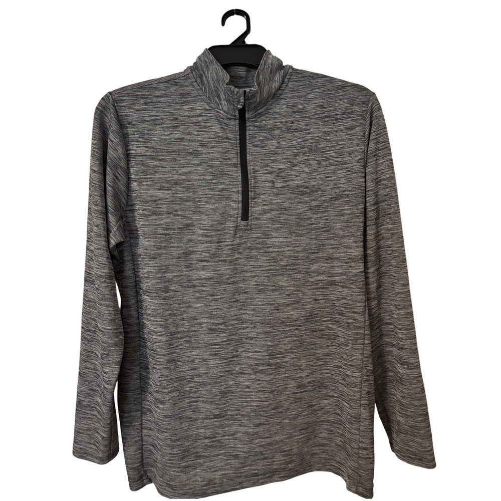 Russell Athletic Dri Power Activewear Top Womens‎ Large Gray 1/4 Zip Pullover